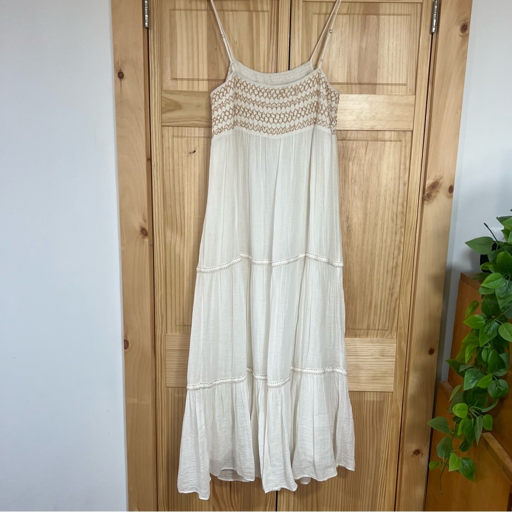 Zara Combination Tiered Midi Dress L BROWN / WHITE
REF. 7521/335 - Picture 4 of 9